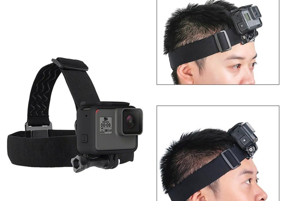Navitech Helmet Head Strap Mount For The Campark ACT74 Sport 4K/1080P WiFi 16MP Action Camera Headband
